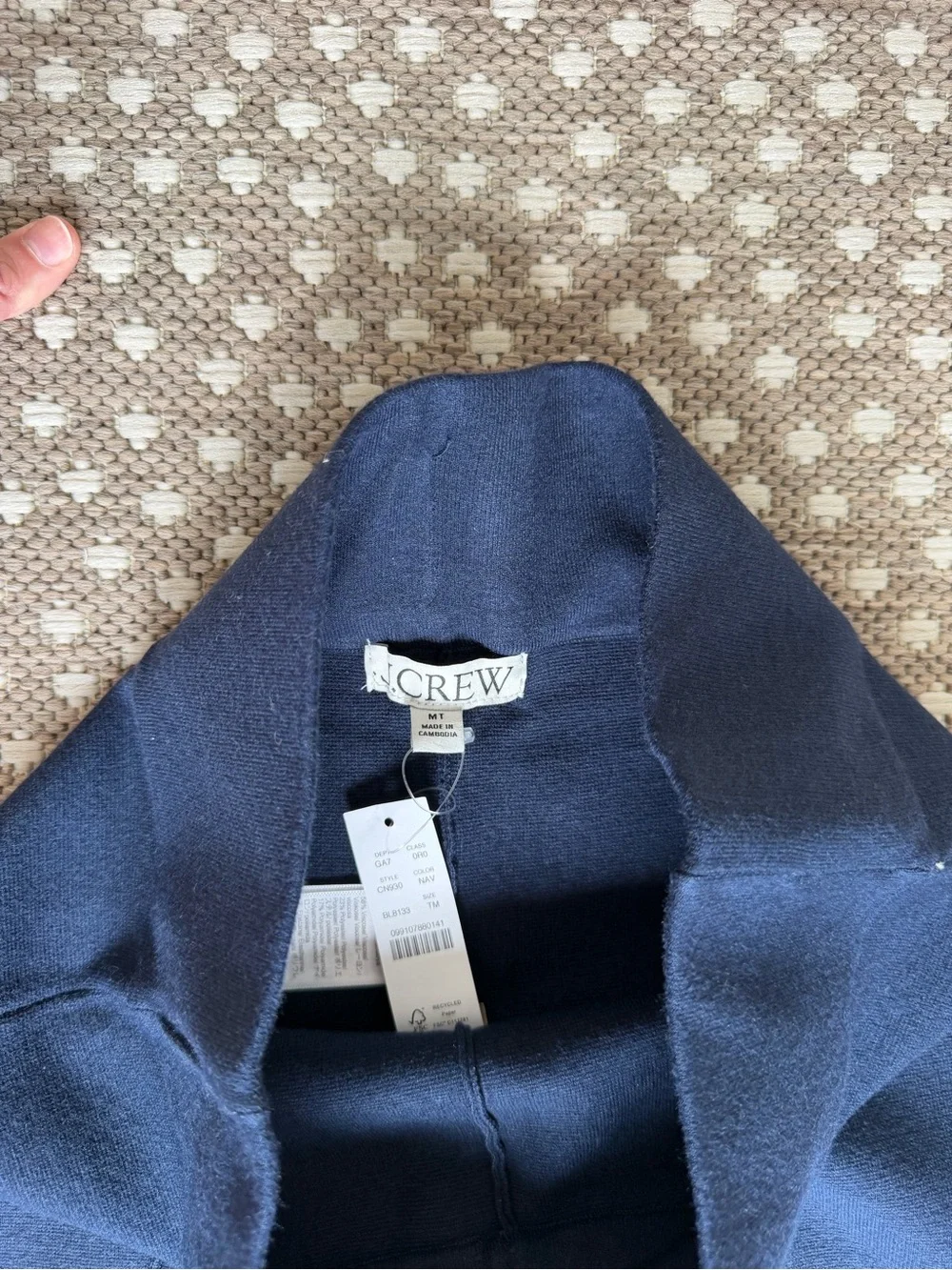 J. Crew Navy Delaney kick out crop sweater pants M Tall